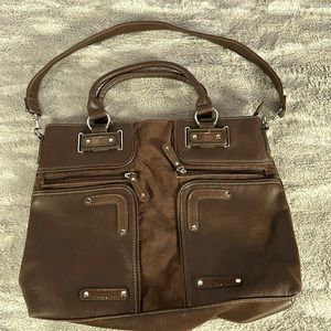 Unbranded faux leather, brown large 2way use tote shoulder bag